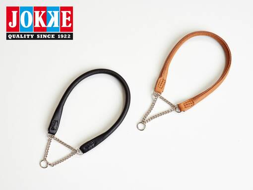 Jokke Wasa Teilverstellbarer Roter Lederhalsband - Halsbänder mit halber Zugkraft für Hunde - 6417114337863 - 1