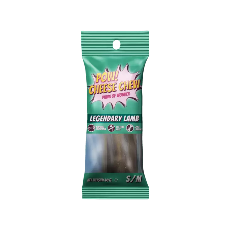 Pow Cheese Chew Lamb S/M - Dog Chew Bones - 7350040130803 - 1