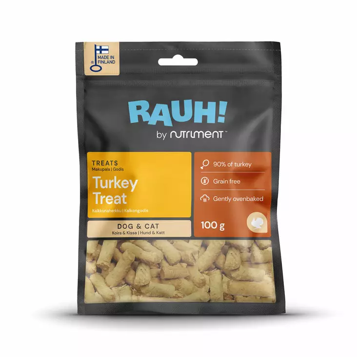 RAUH! Kalkonläckerbit 100g för Katter och Hundar - Hundgodis - 6438047713043 - 2