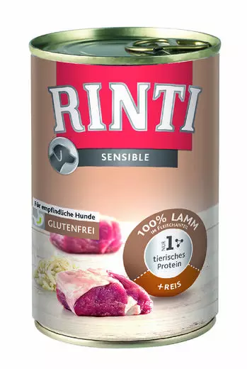 Rinti Sensible Lamm & Reis 400g Vollnahrung Nassfutter für Hunde - Hundnassfutter - 4000158940513 - 1