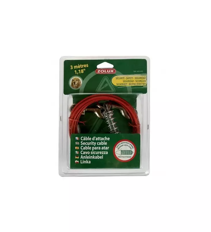 Zolux Laufleine mit Federung 3 m - Hunde andere Leinen - 3336024034033 - 1