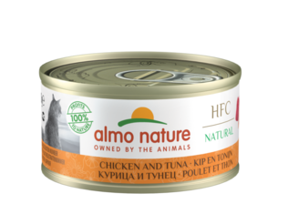 Almo Nature HFC Natural Cat Chicken & Tuna Supplementary Food 70g - Wet Cat Food Cans - 8001154004144 - 1