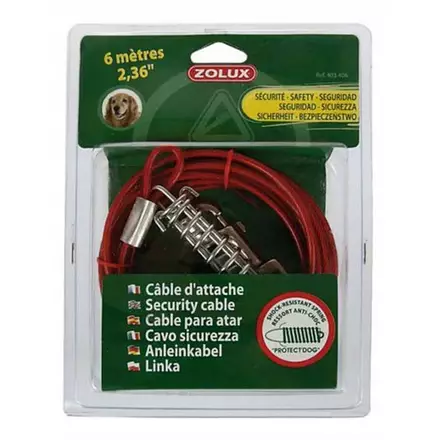 Zolux Laufleine mit Feder 6 m - Hunde andere Leinen - 3336024034064 - 2