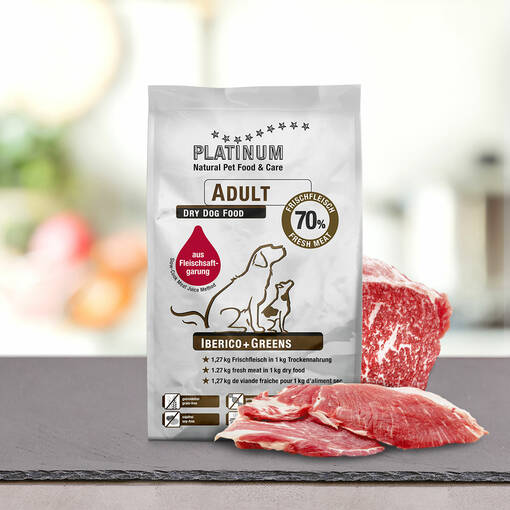Platinum Adult Iberico + Greens Dog Food 1.5kg - Platinum Dry Dog Food - 4260208740184 - 1