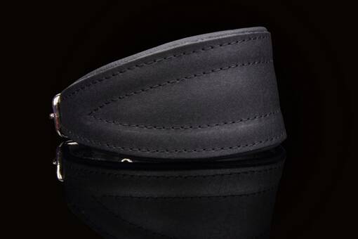 Schwarzer Windhund Lederhalsband - Hunde Lederhalsbänder - 5906365559304 - 1