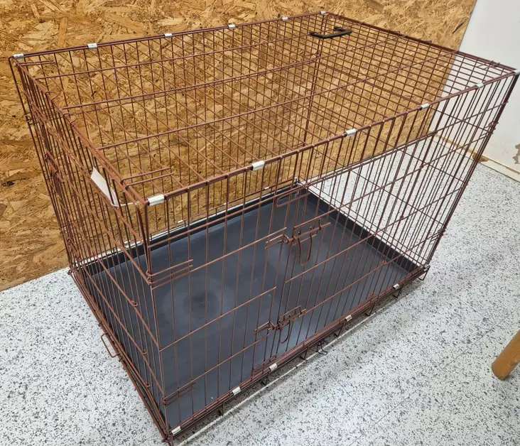 Metallihäkki XL ruskea 109x70x76cm - Dog Crates - 6430035774234 - 1