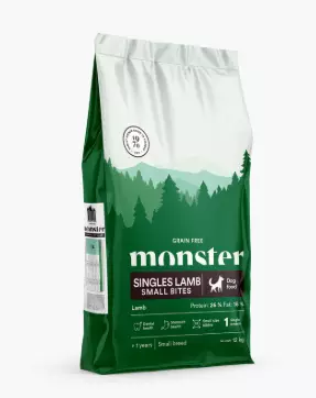 Monster Dog Getreidefrei Singles Lamm xsma - Monster Trockenfutter - 7350040125434 - 1