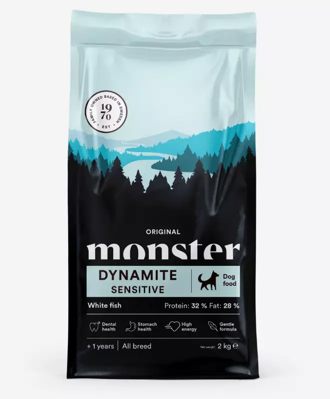 Monster Dynamite Sensitive 12kg - Monster torrfoder - 7350040130964 - 1