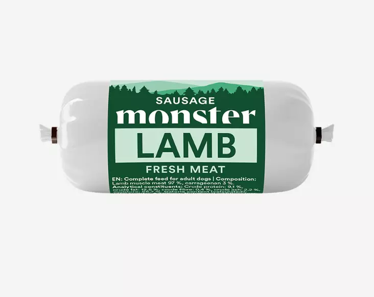 Monster Dog-Wurst Lamm - 400g Treibhauswurst - Hundeleckerlis - 7350040128954 - 1