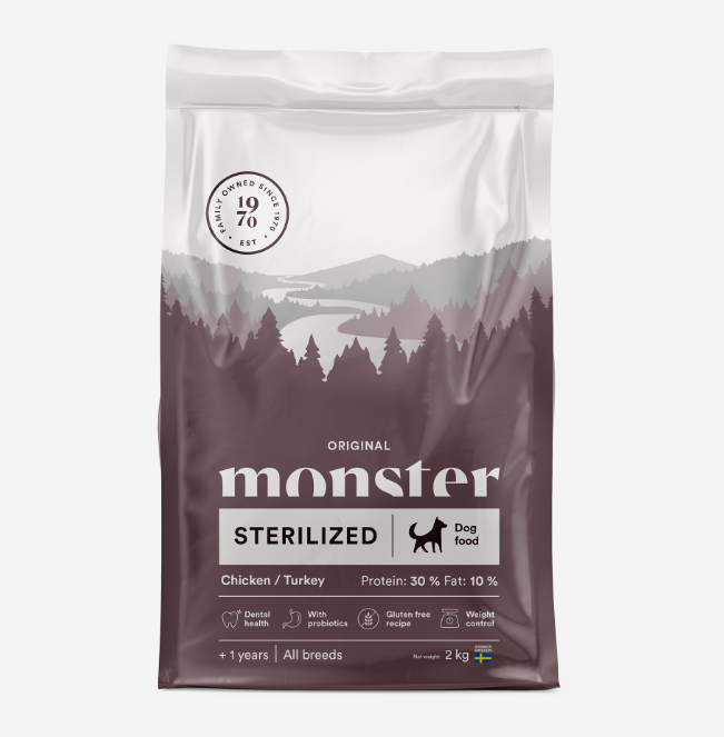 Monster Original Sterilized Chicken / Turkey Dog Food - Monster Dry Dog Food - 7350040124604 - 1