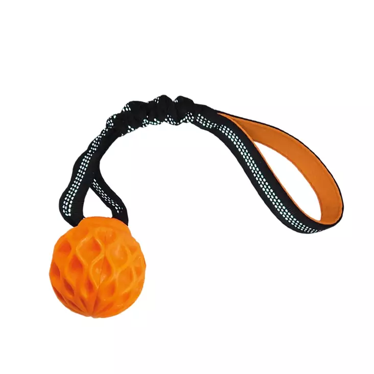Nobby TPR Ball ‚Wafer‘ Schwimmendes Trainingsspielzeug mit Ballseil - Hundetrainingsspielzeug - 4033766518164 - 1