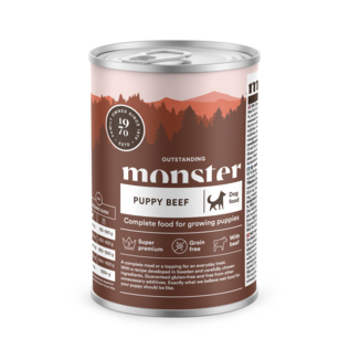 Monster Dog Puppy Beef Can 400 g - Dog Wet Foods - 7350040124345 - 0