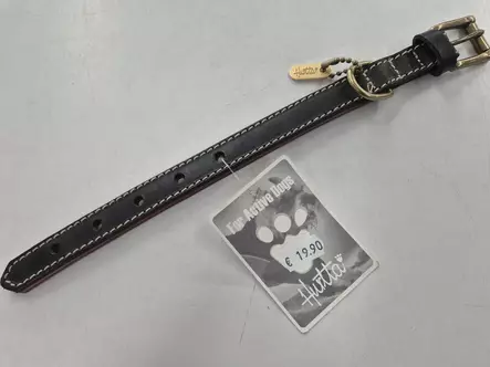 Hurtta läderhalsband 30 cm - Hundens läderhalsband - H12345 - 1