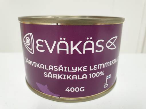 Eväkäs Järvikalasäilyke Särkikala 100% 400g - Dog Wet Foods - 6418142002235 - 1