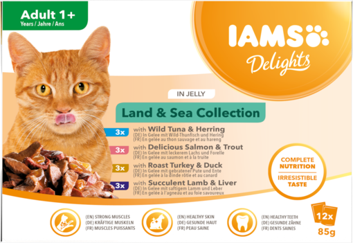 IAMS Cat Delights Gravy Multipack Meat & Fish - Wet Cat Food Multipacks - 8710255100425 - 0