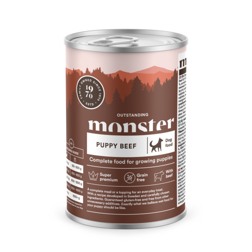 Monster Dog Puppy Beef Can 400 g - Dog Wet Foods - 7350040124345 - 0