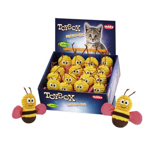 Nobby Katzenminze Biene Spielzeug 62415 - Aktivierungsspielzeug für Katzen - 4033766624155 - 1