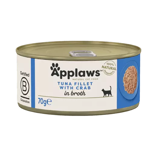 Applaws Tonfisk & Krabba kattens våtfoder 70g - Våtmat i burk för katt - 5060333434755 - 2