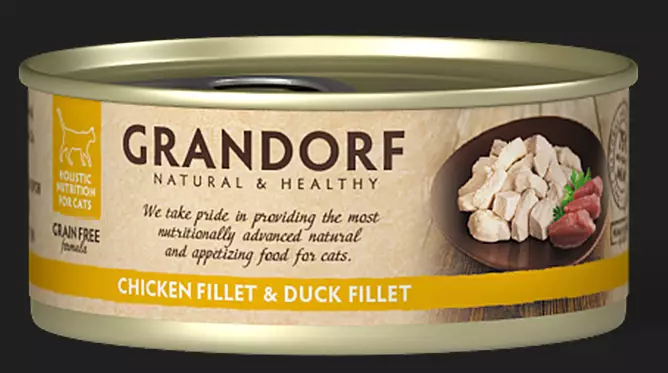 Grandorf C ChickenB Duck Fillet 70g - Våtmat i burk för katt - 5407007850235 - 1