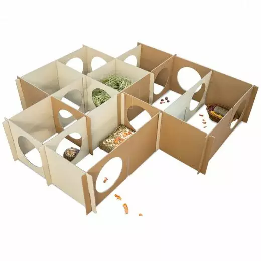Jr Farm Cardboard Maze Activity for Small Animals, Rodents, and Rabbits - Rabbit and Rodent Toys and Enrichment - 4024344256295 - 1