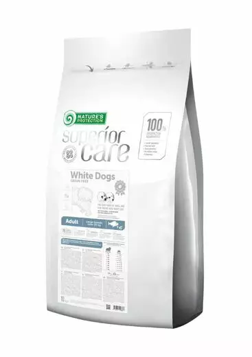 Natures Protection Superior Care White Dogs Large Adult Light Fish Dog Food 10kg - Nature's Protection Dry Dog Food - 4771317463395 - 1