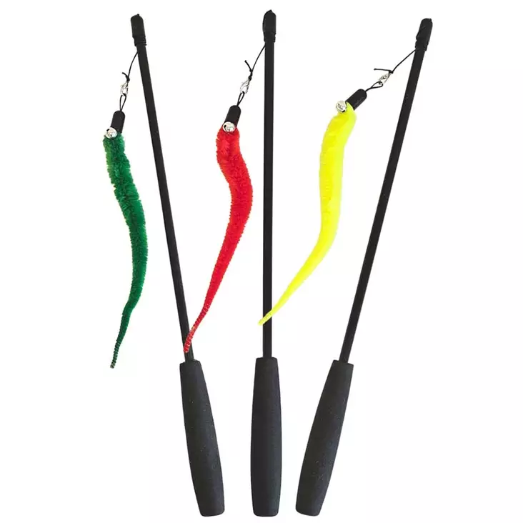 Nobby Spielangel mit Plüschwurm für Katzen - Katzen-Spielzeuge und Spielstäbe - 4033766532085 - 1