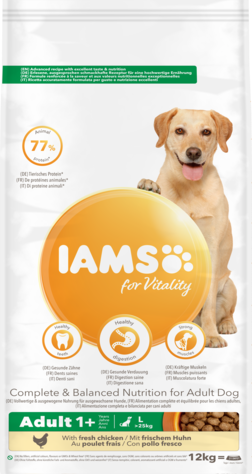 Iams Dog Adult Large 12 kg - Iams Dry Dog Foods - 8710255128146 - 0