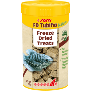 Sera FD Tubifex Tasty Treats for Aquarium Fish - Dry Fish Food - 4001942013406 - 2