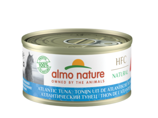 Almo Nature HFC Natural Cat Atlantic Tuna Supplementary Food 70g - Wet Cat Food Cans - 8001154004076 - 1