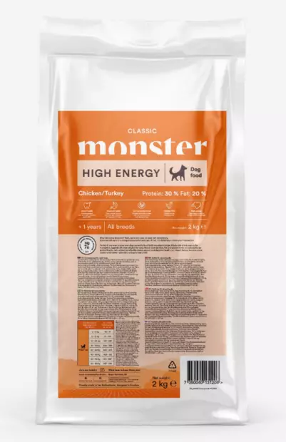 Monster Classic High Energy 2kg - Monster Dry Dog Food - 7350040131206 - 1