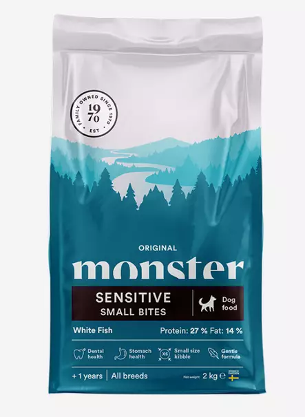 Monster Dog Original Sensitive All Breed Small Bites Dog Food 2 kg - Monster Dry Dog Food - 7350040128046 - 1