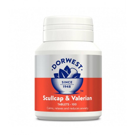 Dorwest Herbs Skullcap & Valerian Tablets Supplement - Dog Supplements - 5060183511026 - 1