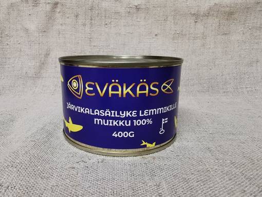 Eväkäs Järvikalasäilyke Muikku 400g - Hundnassfutter - 6418142002266 - 1