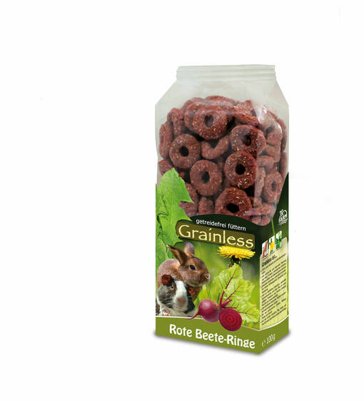 JR Farm Grainless Beetroot Rings Treats for Rodents 100g - Rabbit and Rodent Treats - 4024344186806 - 1