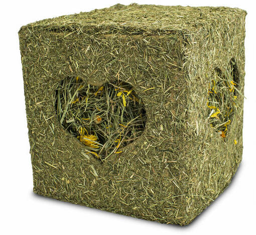Jr. Farm Hay Cube with Flowers for Rabbits and Rodents - Rabbit and Rodent Treats - 4024344197406 - 1