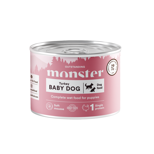 Monster Baby Dog Mousse 190g - Dog Wet Foods - 7350040127056 - 1