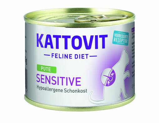 KATTOVIT Sensitive Turkey Cat Wet Food 185g - Specialty Wet Cat Food - 4000158780546 - 1