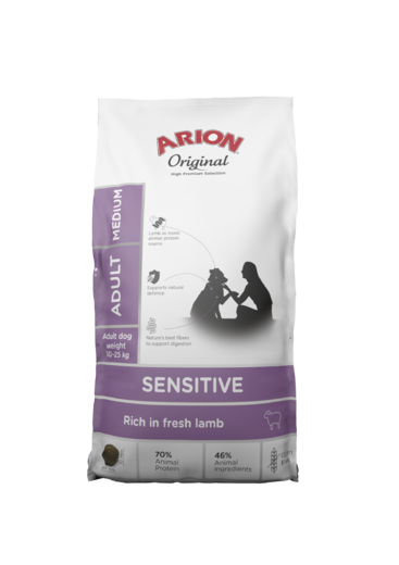 Arion Sensitive Adult Medium Lammfoder för hundar - Arion torrfoder - 5414970060776 - 1