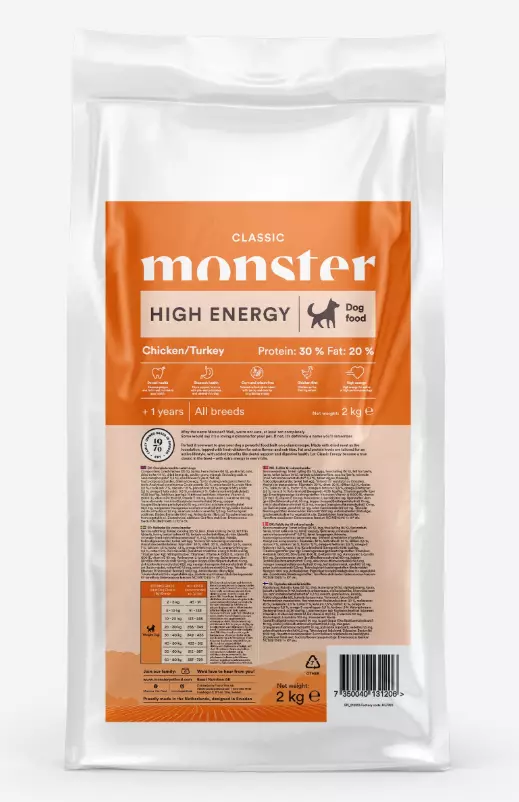 Monster Classic High Energy 2kg - Monster Dry Dog Food - 7350040131206 - 1