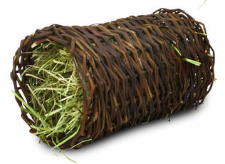 Jr. Farm Hay-Filled Willow Tube Tunnel for Rodents - Rabbit and Rodent Treats - 4024344109447 - 2