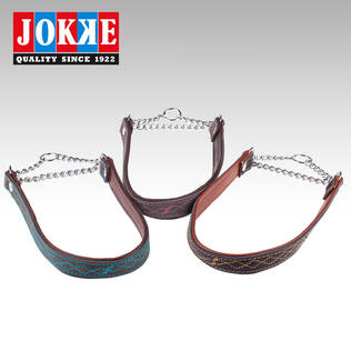 Jokke Antti Zierhandgefertigter Teilverstellbarer Lederhalsband - Halsbänder mit halber Zugkraft für Hunde - 6417114252067 - 1