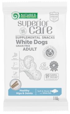 Nature’s Protection Superior Care Hips & Joints Ljus Fisk Spannmålsfria Godisbitar 110g - Tuggben för hundar - 4771317472007 - 1