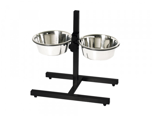Nobby Diner Bar Dog Food and Water Bowls with Stand - Dog Metal Bowls - 4033766728327 - 1