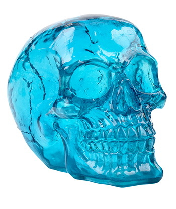 Penn-Plax Crystal Skull Blue Aquarium Decor - Aquarium Decorations - 030172099007 - 1