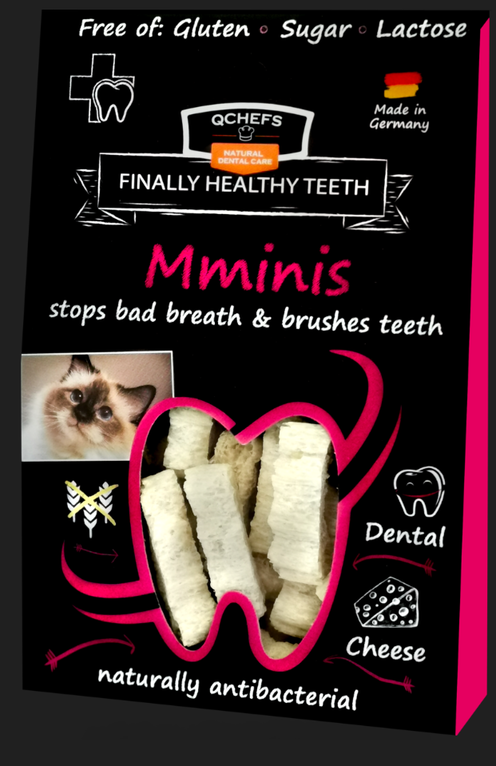 QCHEFS Mminis Krispiga Ostgodis för Katter - Kattens godis - 805627029317 - 1