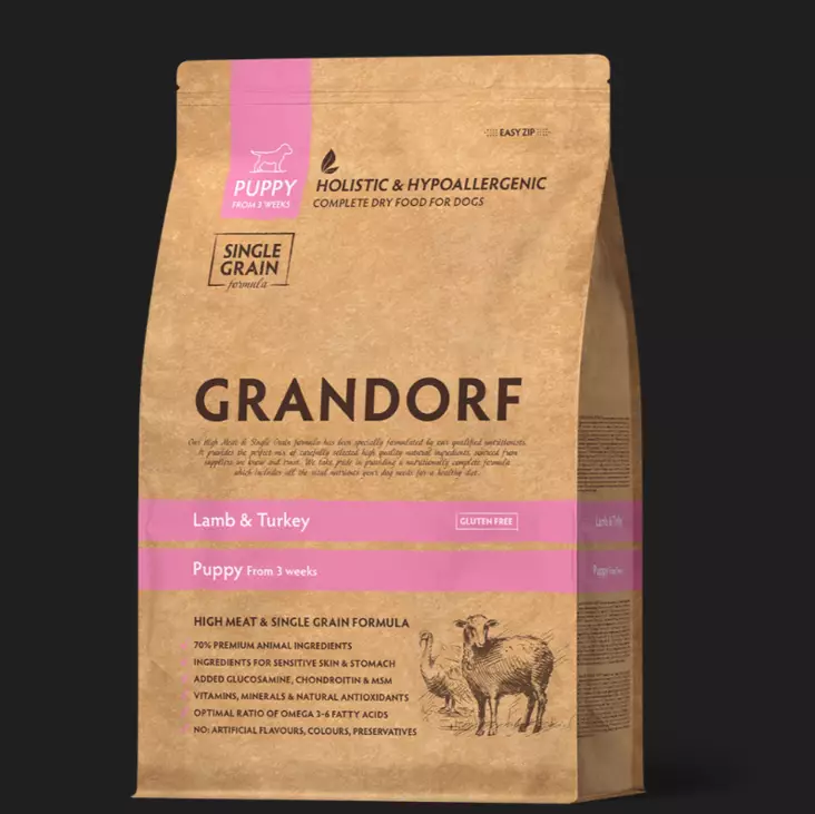 Grandorf D Lamb-Turkey Puppy 10kg - Specialtorkad mat - 5407007850877 - 1