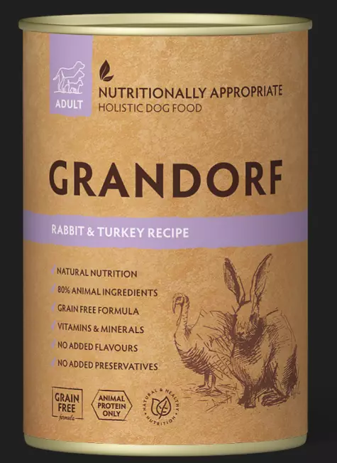 Grandorf D Rabbit Turkey 400g - Hundens våtfoder - 5407007852147 - 1