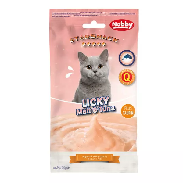 Licky Malt Tuna 5x15g Cat Gourmet Paste - Cat Treats - 4033766508837 - 1
