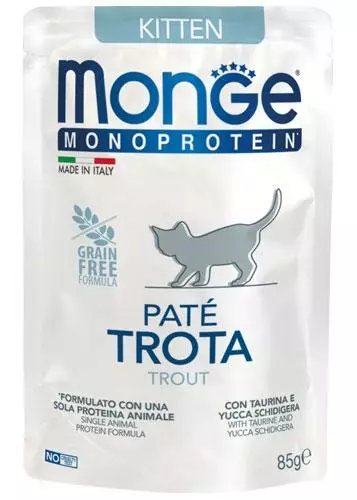 Monge Kitten Monoprotein Salmon 85g Cat Wet Food - Wet Cat Food Pouches - 8009470013727 - 1