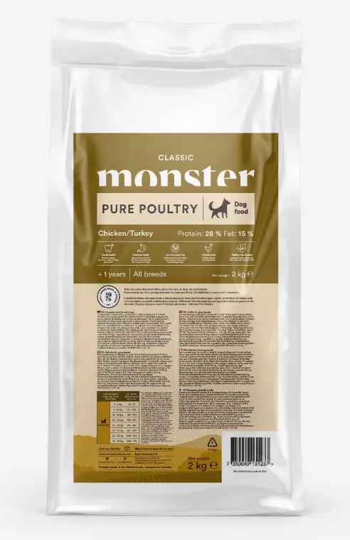Monster Classic Pure Poultry 2kg - Monster torrfoder - 7350040131237 - 1